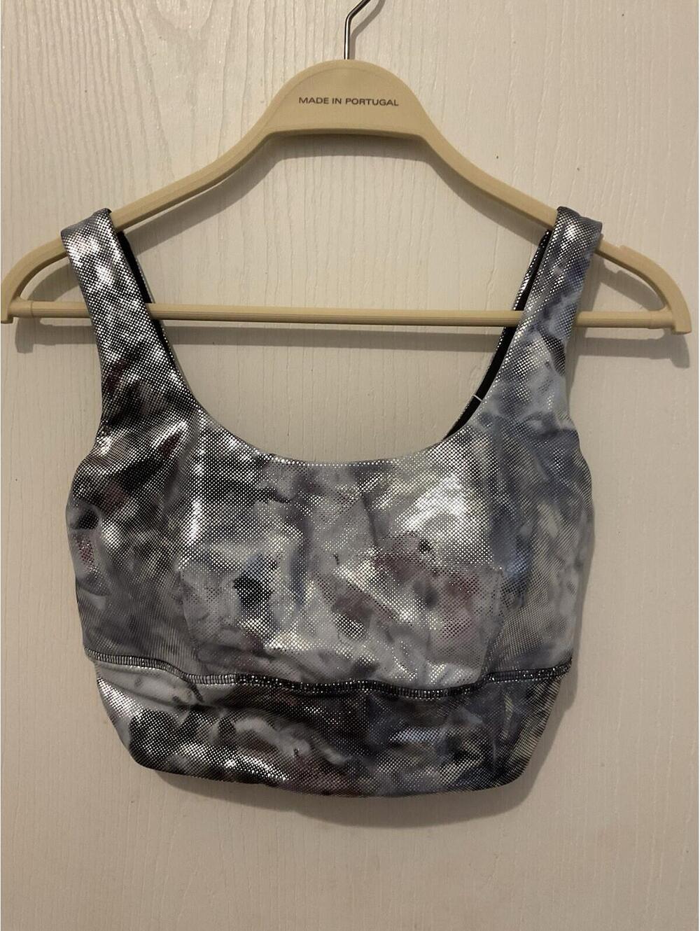Lululemon Align Bra Shine Silver Sz 8 C/D Cups NWT